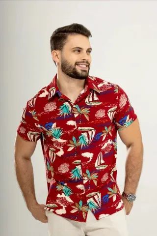 Camisas masculinas de botão estampadas  - Foto 5