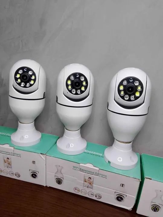 Câmera Wi-Fi Lâmpada Bocal Gira 360 Graus