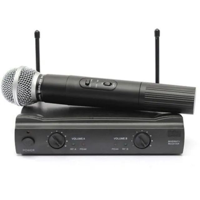Microfone Profissional Duplo UHF LE-906 Sem Fio Lelong -Ideal Para seu Evento Loja Coimbra - Foto 4