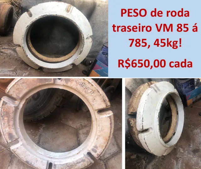 Peso de roda traseiro 45kg