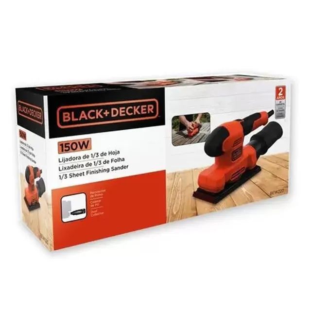 LIXADEIRA ORBITAL 1/3 DE  FOLHA 150W 220V BLACK & DECKER BEW220-B2 - Foto 4