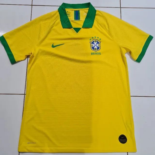Camisa Brasil Nike Amarela Modelo Jogador VAPORKNIT Tamanho G