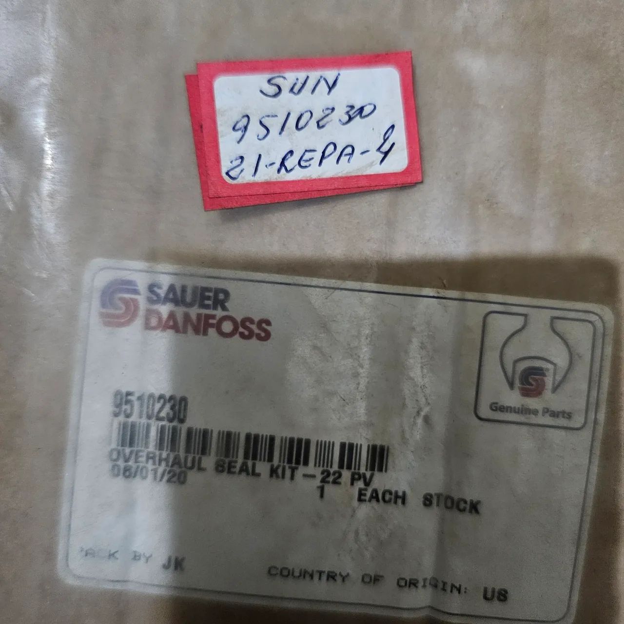 Kit vedações com anéis juntas bomba hidraulica PV22 sauer danfoss 9510230 - Foto 3