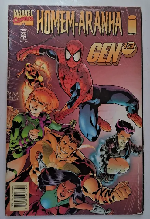 Imagem da capa HQ Gibi Homem Aranha e Gen 13 -Marvel /Image Comics anunciado na OLX