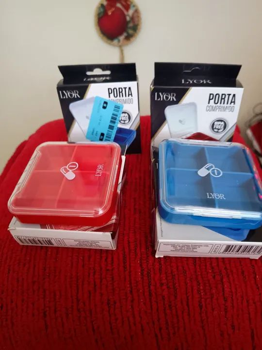 Conjunto de 4 Porta comprimidos Lyor - Novo - Foto 2