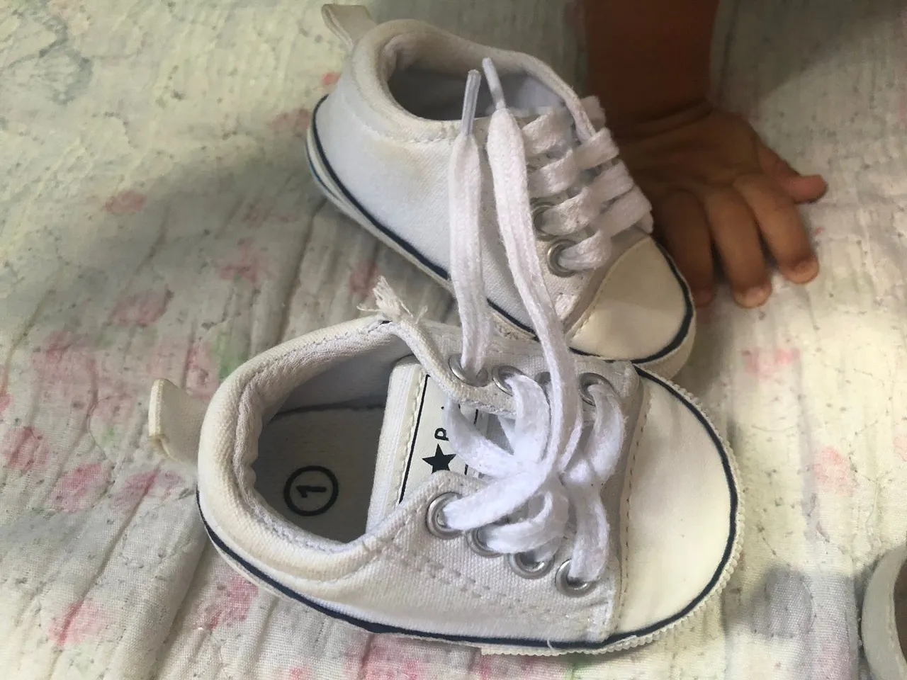 Tênis Converse branco para bebê - Tamanho 1
