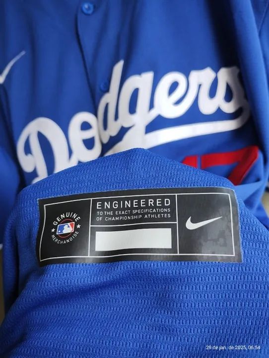 Camisa Nike MLB Los Angeles Dodgers Alternate Azul - Foto 4