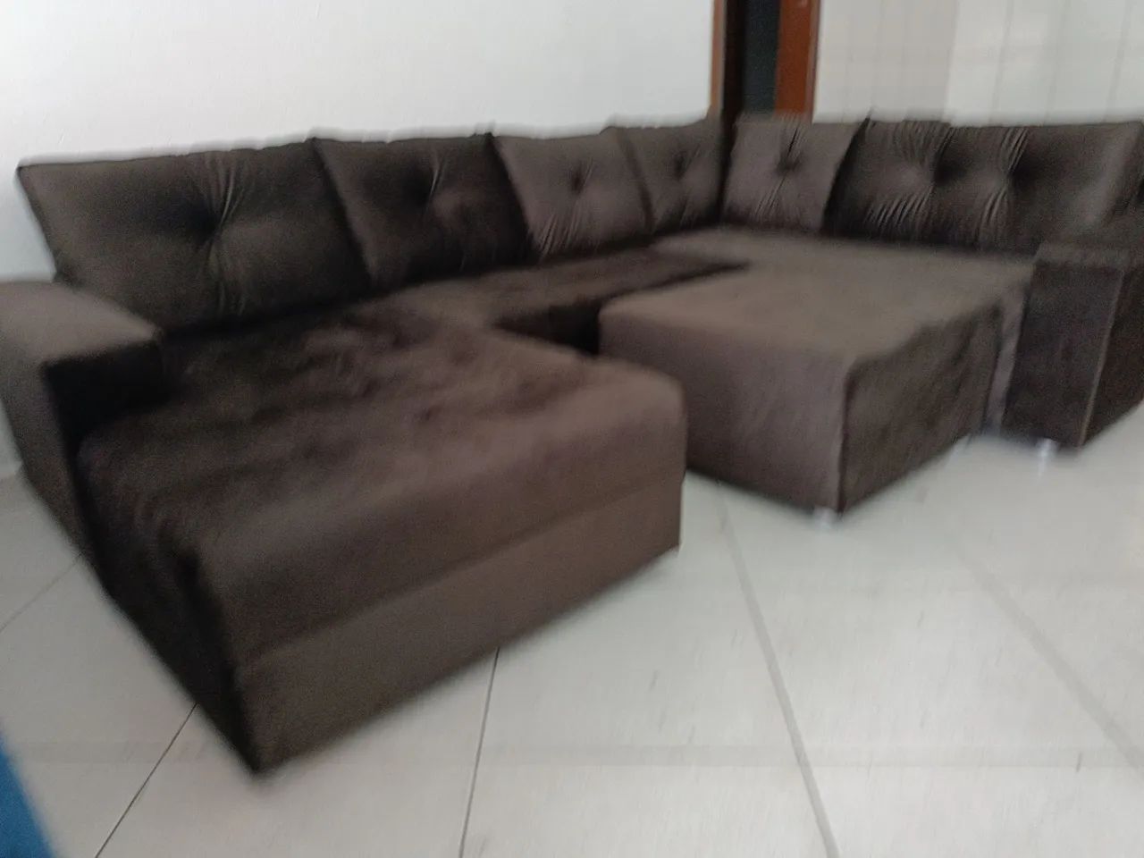 Sofá de Canto Marrom - Novo - Foto 3