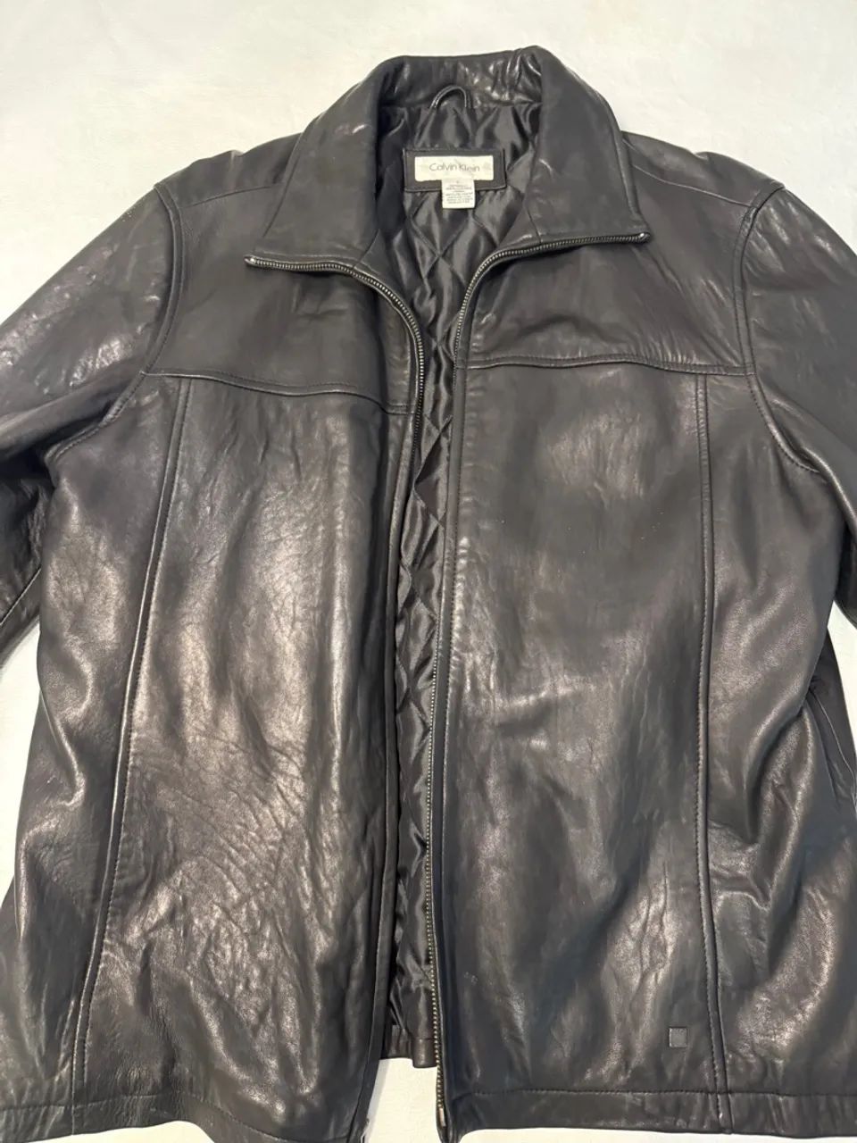 Jaqueta de Couro Calvin Klein