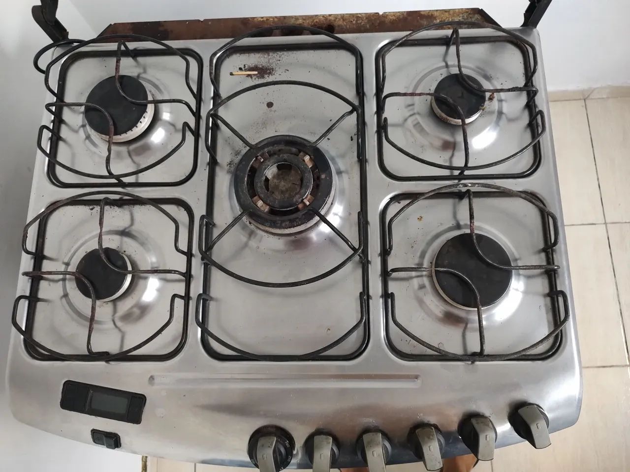 Fogão 5 Bocas com Mesa de Vidro - Foto 4