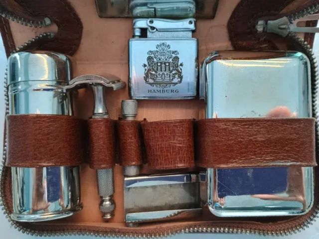 kit barbeador antigo para barbearia