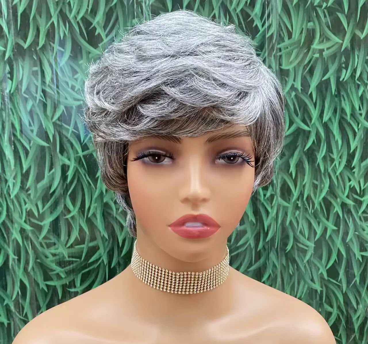 LACE WIG FIBRA PREMIUM -Grisalho 