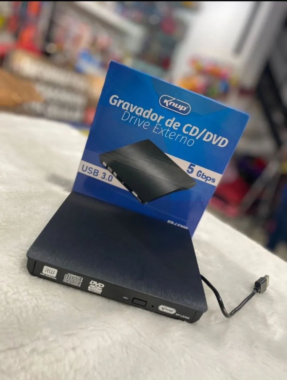 Gravador de CD/DVD - Drive Externo Knup