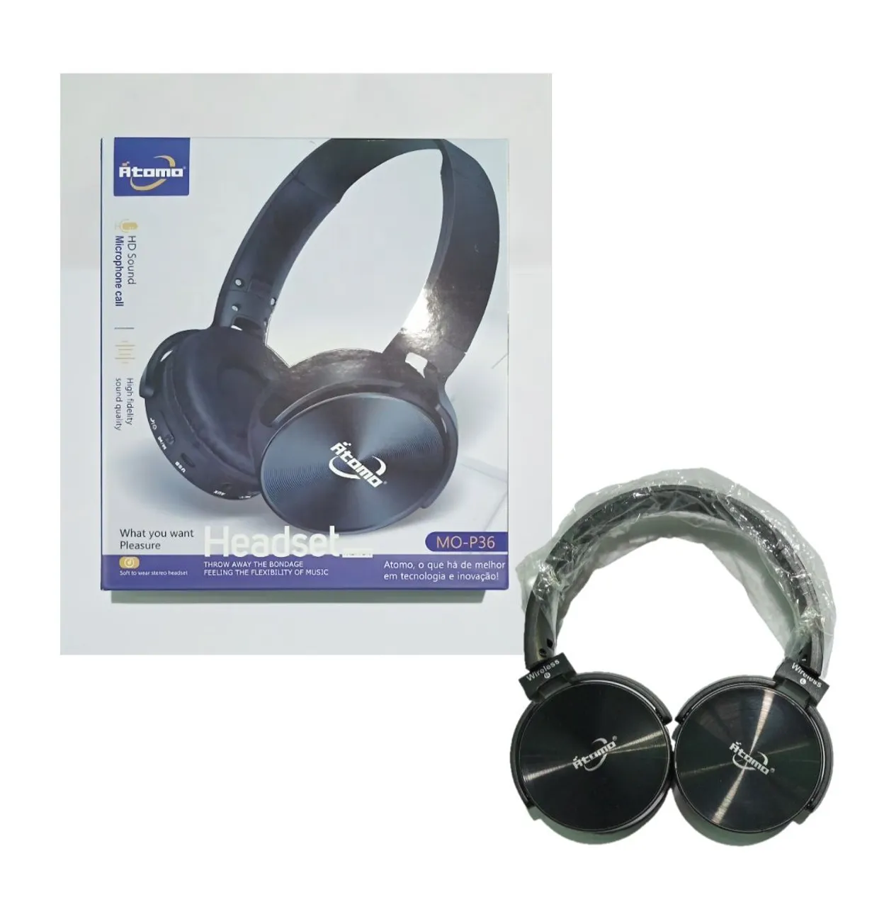 Headphone Bluetooth Átomo Original MO-P36 (Novo)