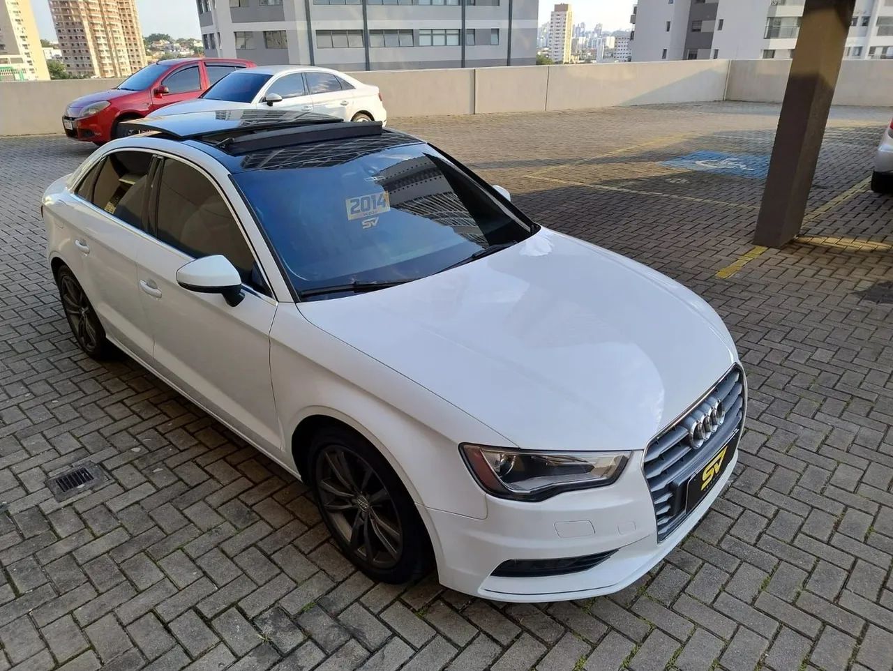 AUDI A3 1.8 TFSI SEDAN AMBITION 20V 180CV KM 87.000 COM TETO LEILÃO P. MONTA .2014 - Foto 5
