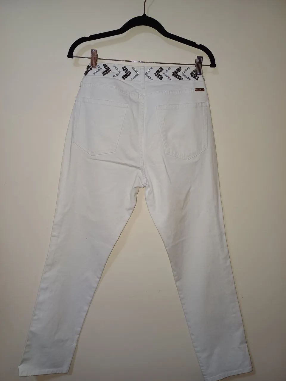 Calça branca Equus semi-nova feminina com detalhes - Foto 2