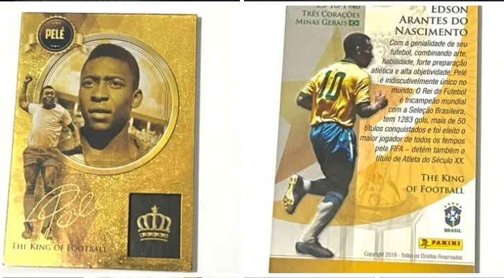 Card Especial do Rei Pelé - Item de Coleção Panini - Foto 3