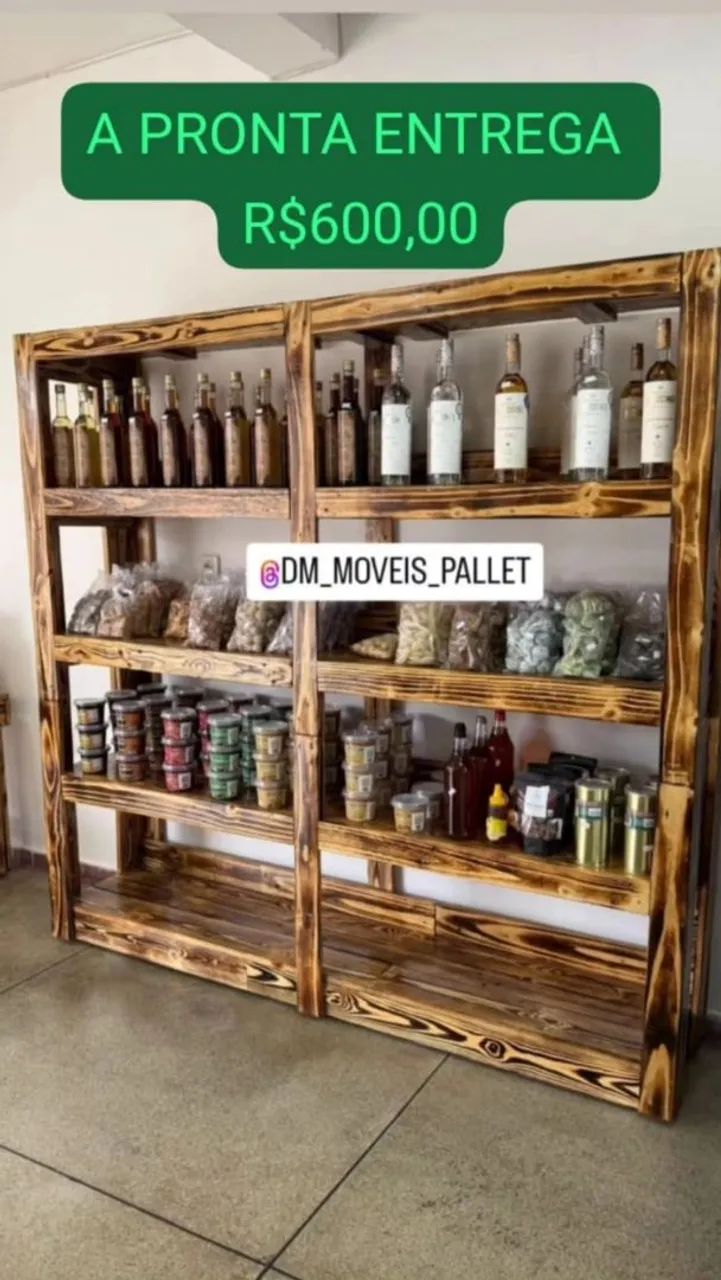 Estante de Madeira Pallet 