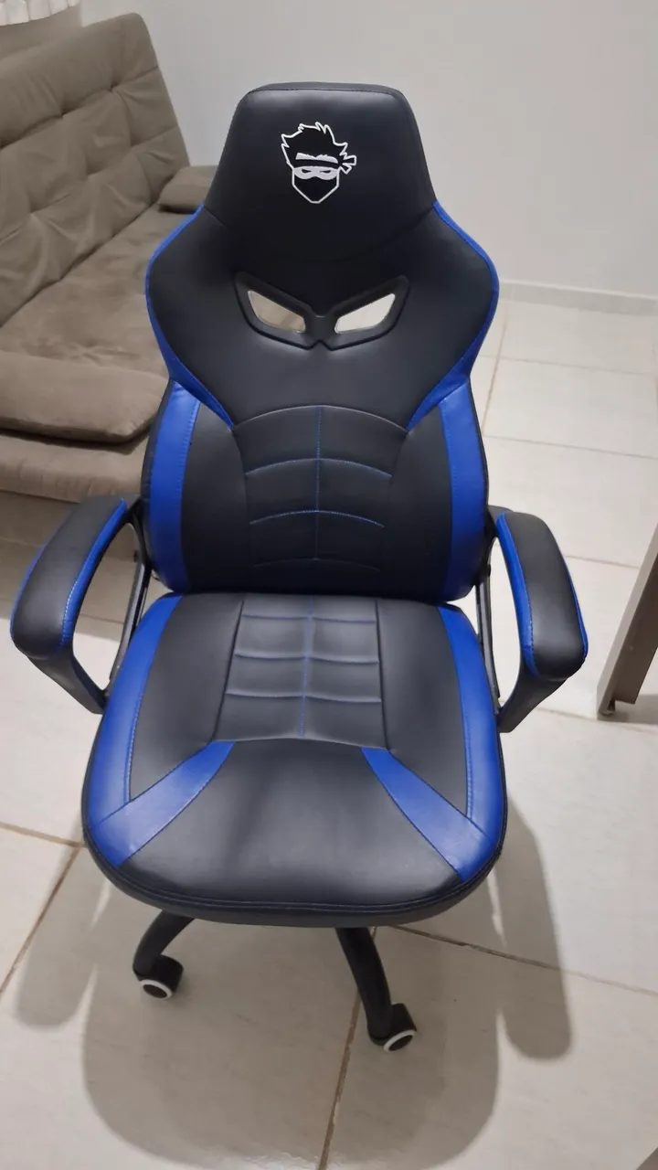Cadeira Gamer Azul e Preta