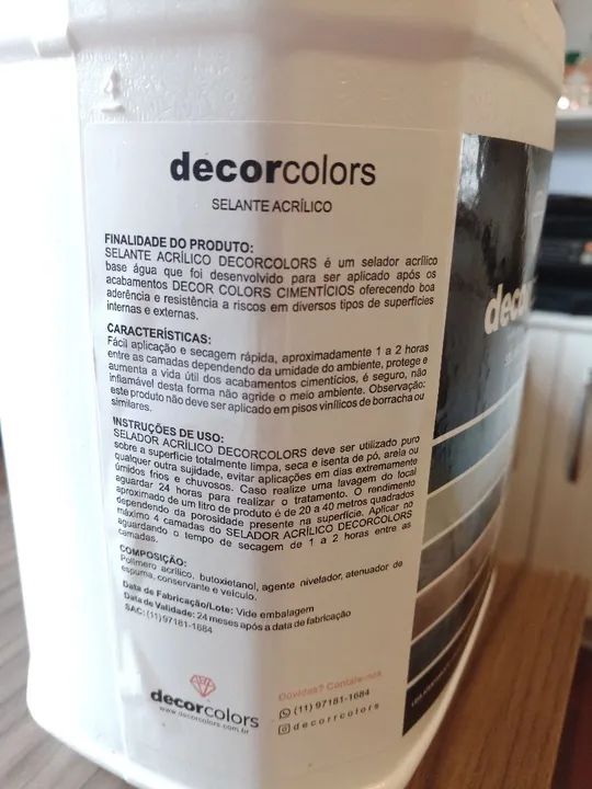 Selante Acrílico Decorcolors - 5L - Foto 2