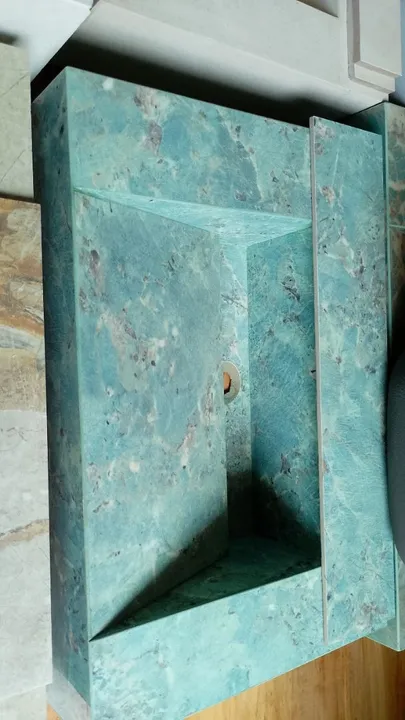 Pia de porcelanato Verde