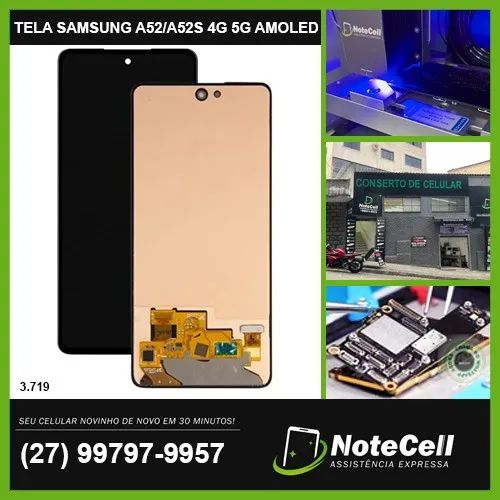 Tela Display P/Samsung A52/A52S 4G/5G Amoled Original Bordas Finas Igual A Nacional 3.719