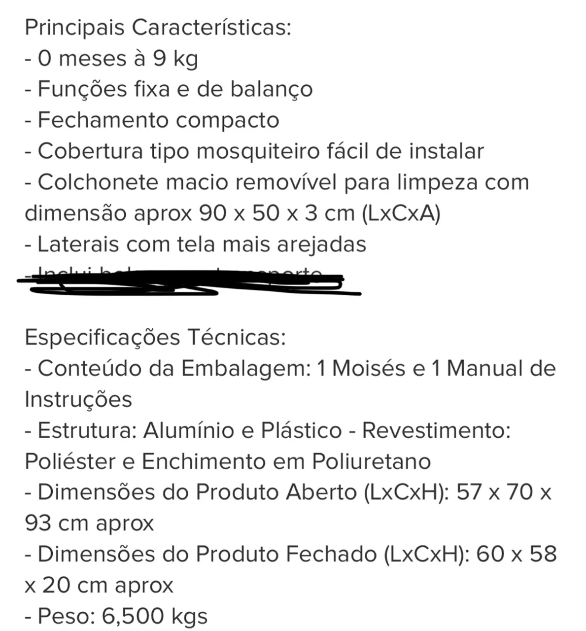 Berço Moises dobrável com mosquiteiro
