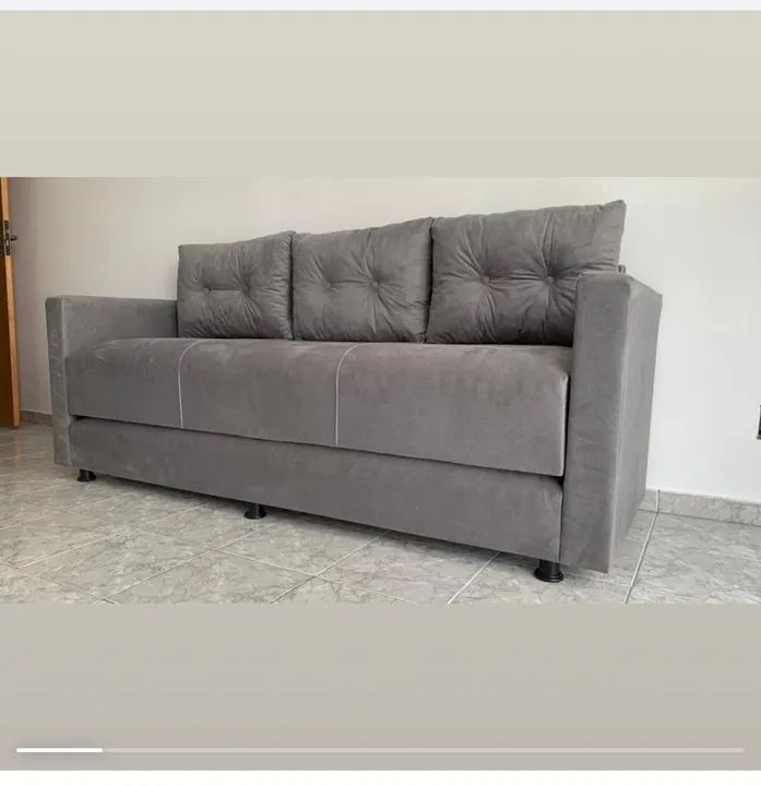SOFÁ CAMA modelo safira diversas cores pague na entrega - Foto 4