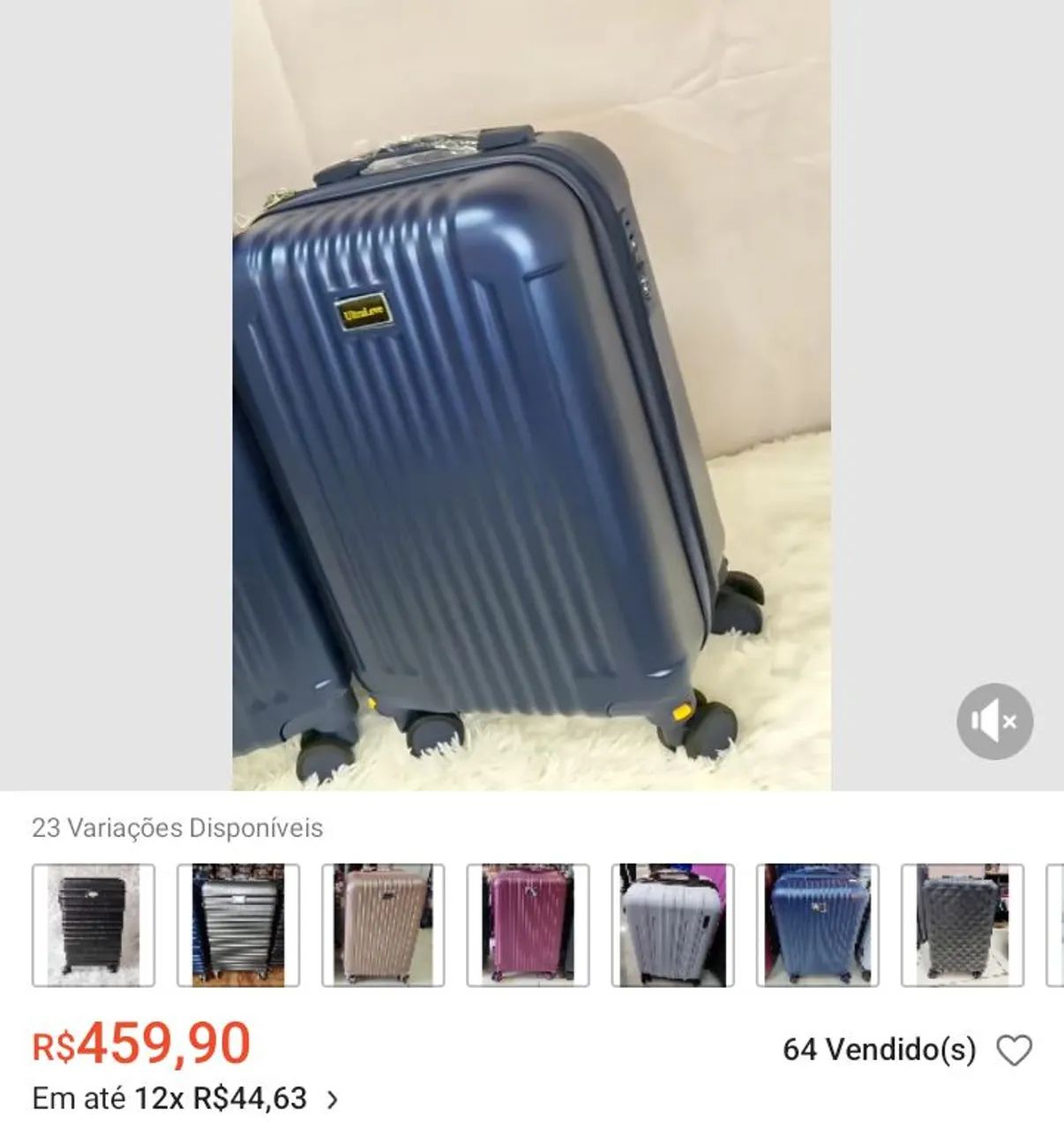 Mala de Viagem Preta 23 kg - Foto 6