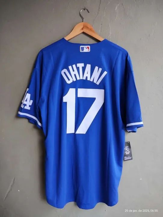 Camisa Nike MLB Los Angeles Dodgers Alternate Azul - Foto 5
