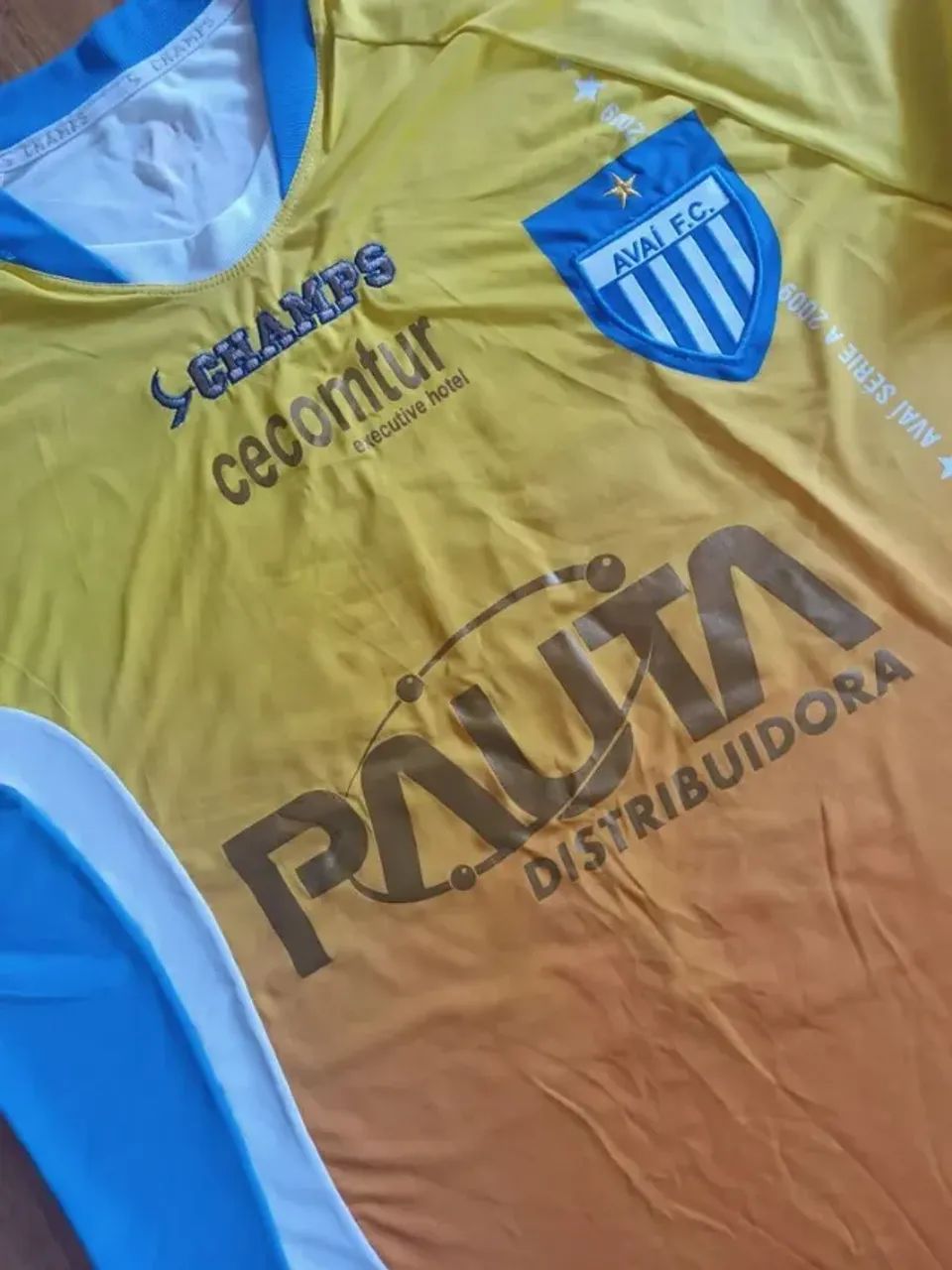Camisa Original 2009 Avaí FC Champs Terceira Camisa Amarela M - Foto 4