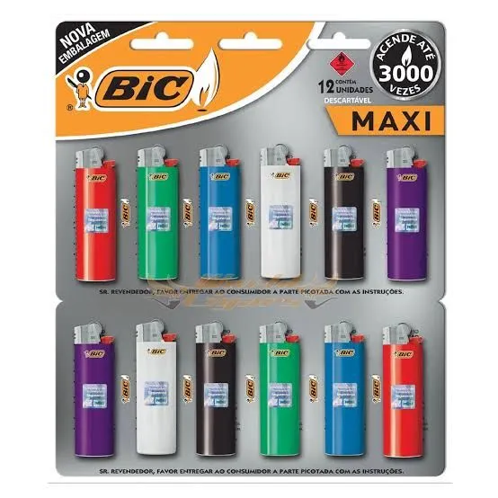 Isqueiros Bic Maxi - 12 unidades
