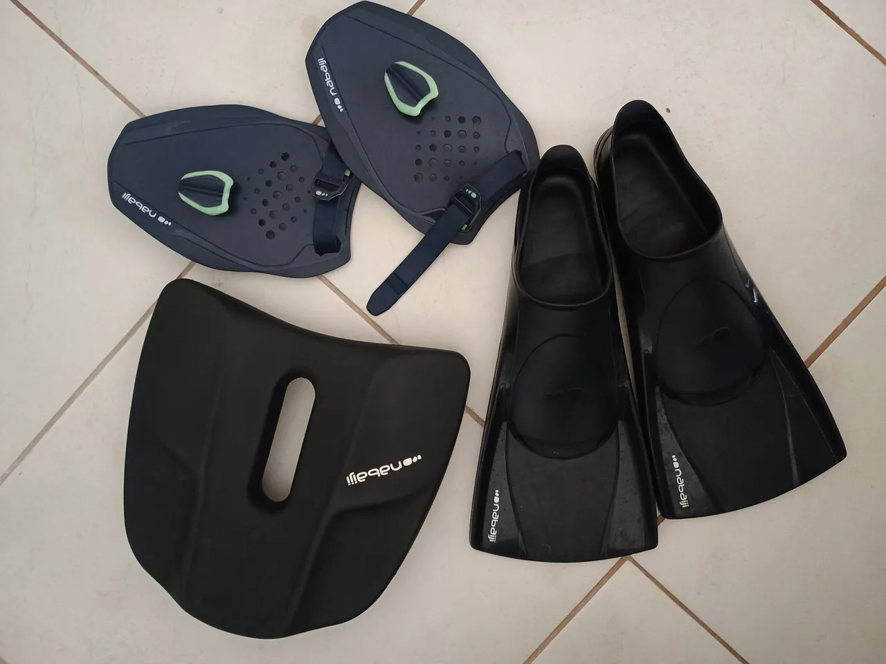Kit completo para natação: Palmar, nadadeiras e Prancha/Pullbuoy