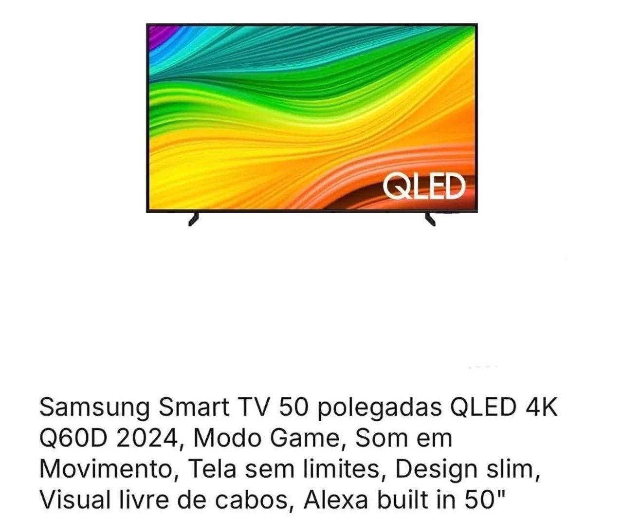 [NOVA] TV Samsung QLED 50 pol. nova lacrada na caixa - Foto 2