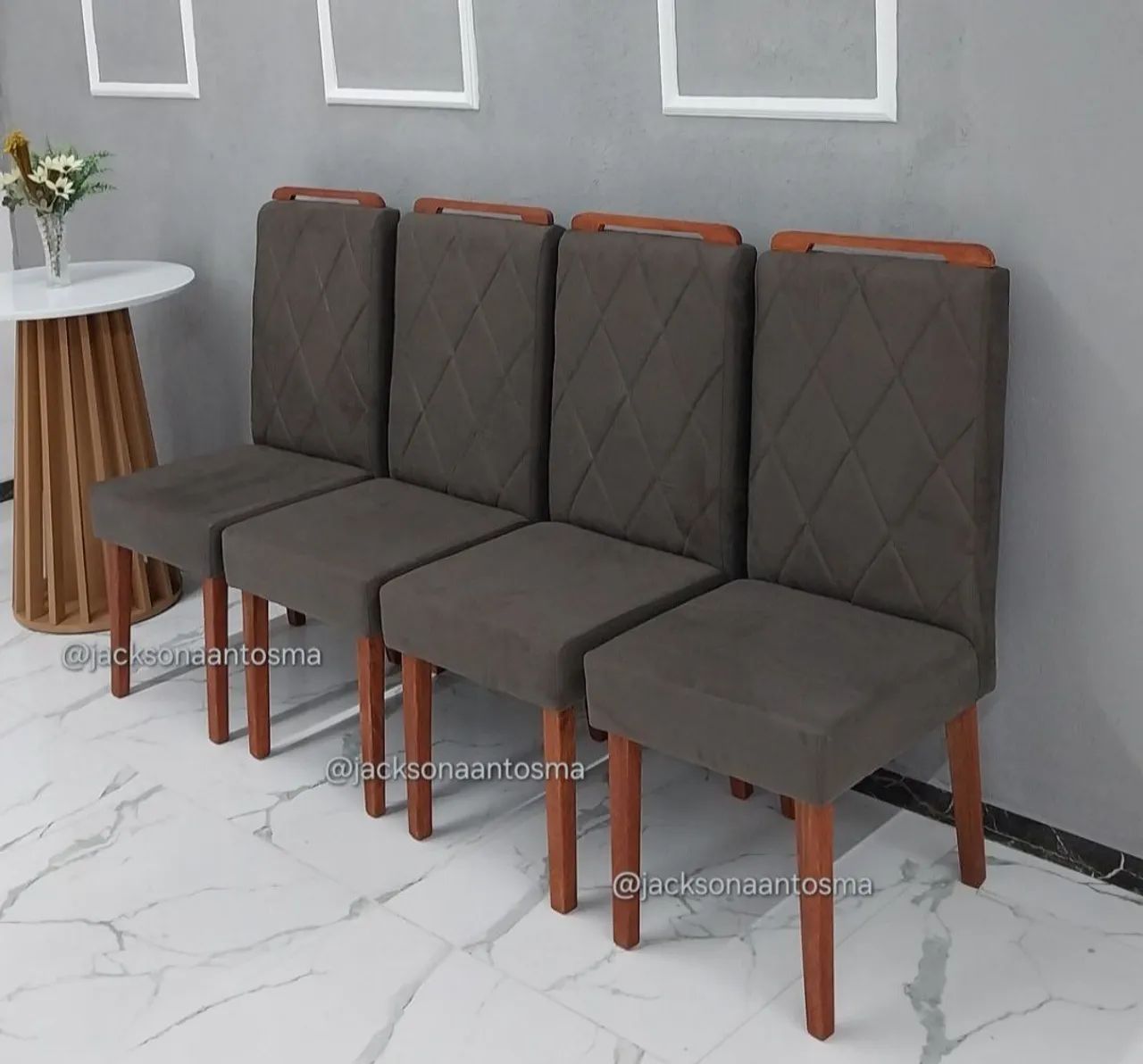 Conjunto de Cadeiras de Jantar Estofadas - Foto 4