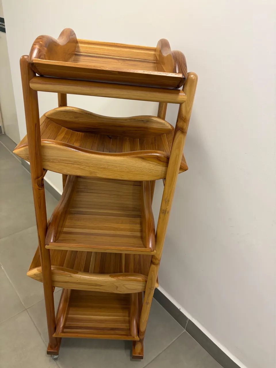 Fruteira Premium em Bambu Natural com Rodízios - Design Sofisticado - Foto 5