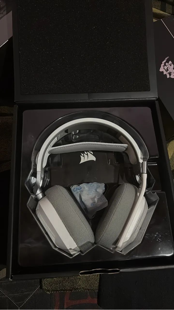 Headset Corsair HS80 wireless Branco - Foto 3