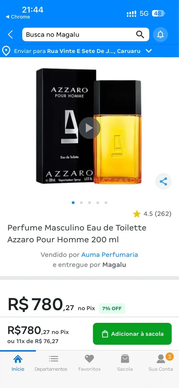 Perfume Azzaro 200ml Eau de Toilette Masculino Original - Foto 3
