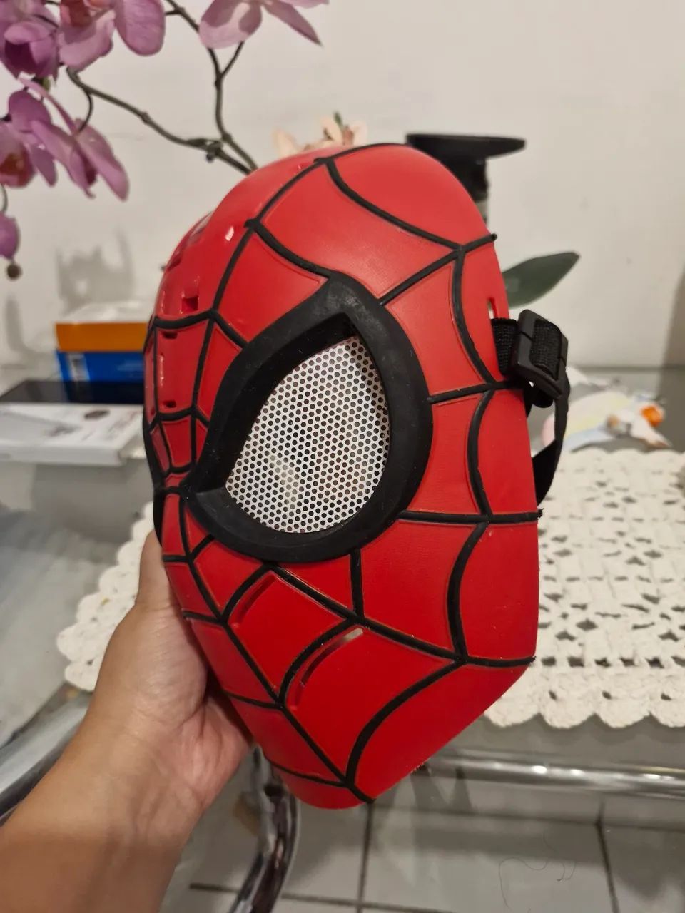 Máscara eletrônica Homem Aranha  - Foto 2