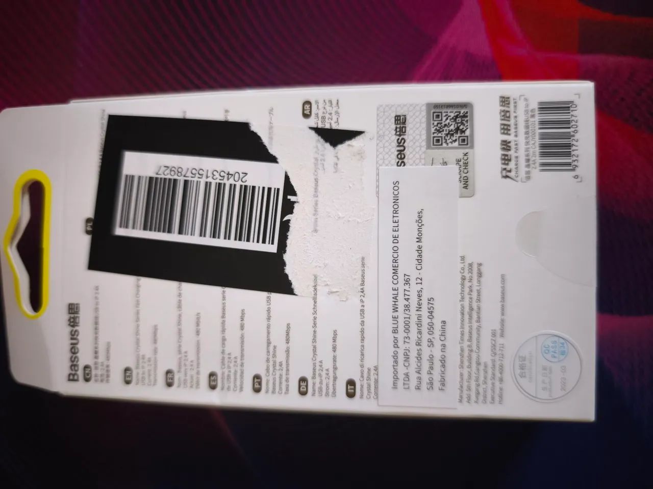 Cabo USB Lighting Baseus 2m - Foto 2