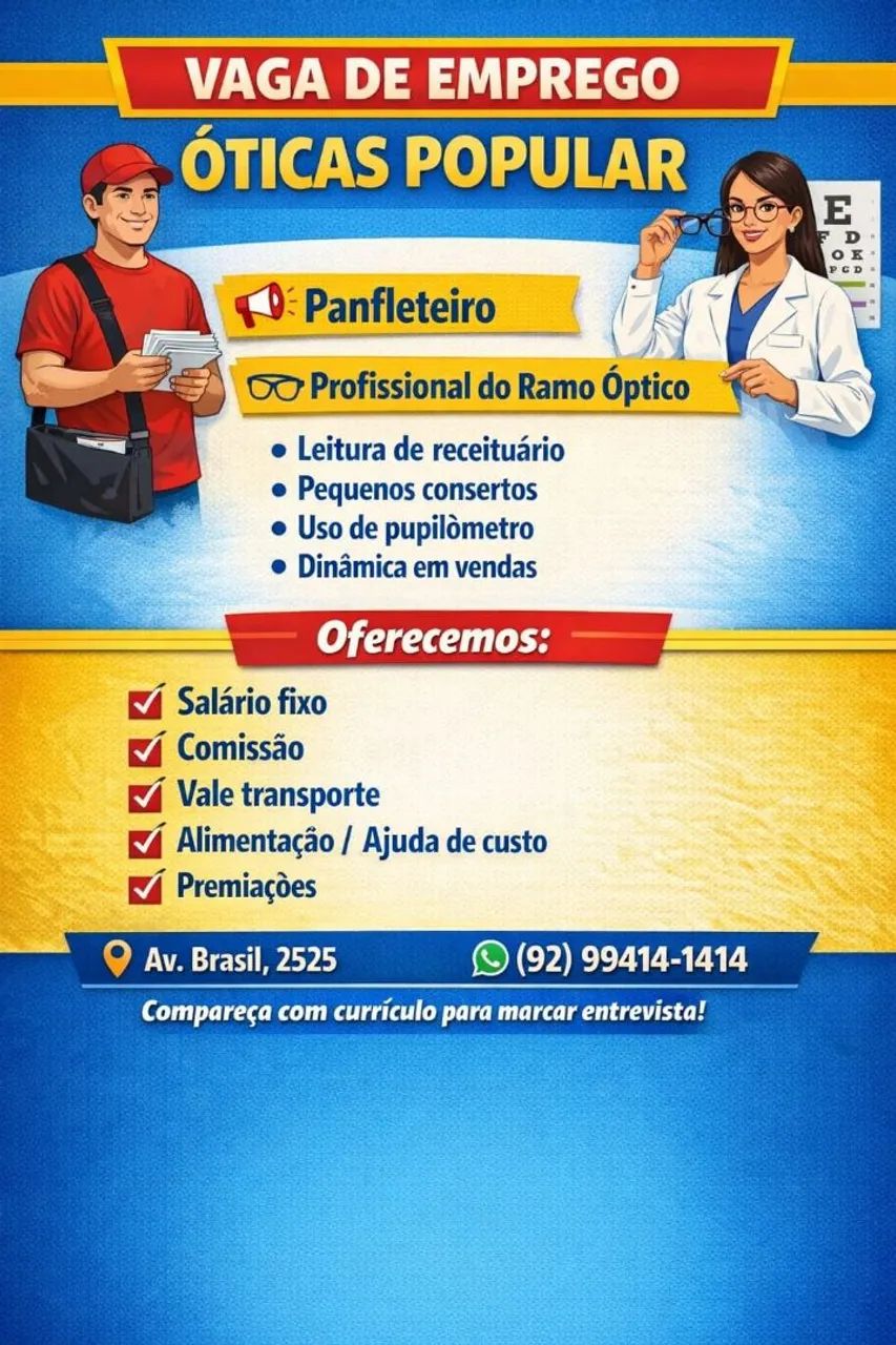 Contratação imediata 