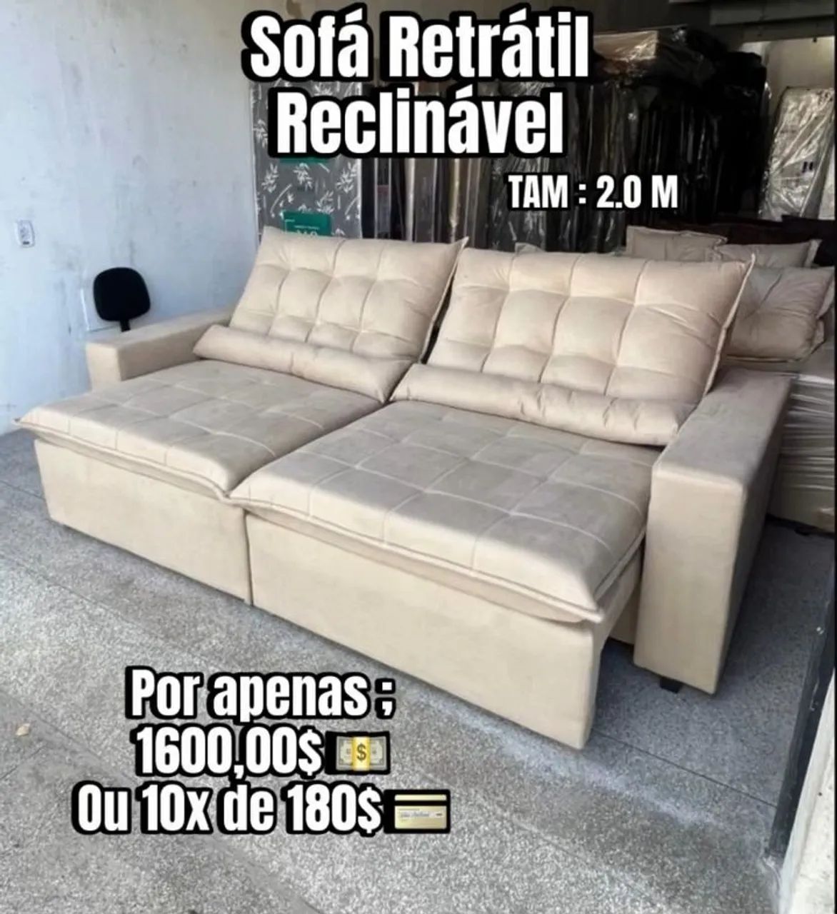 Sofa retratil reclinavel 