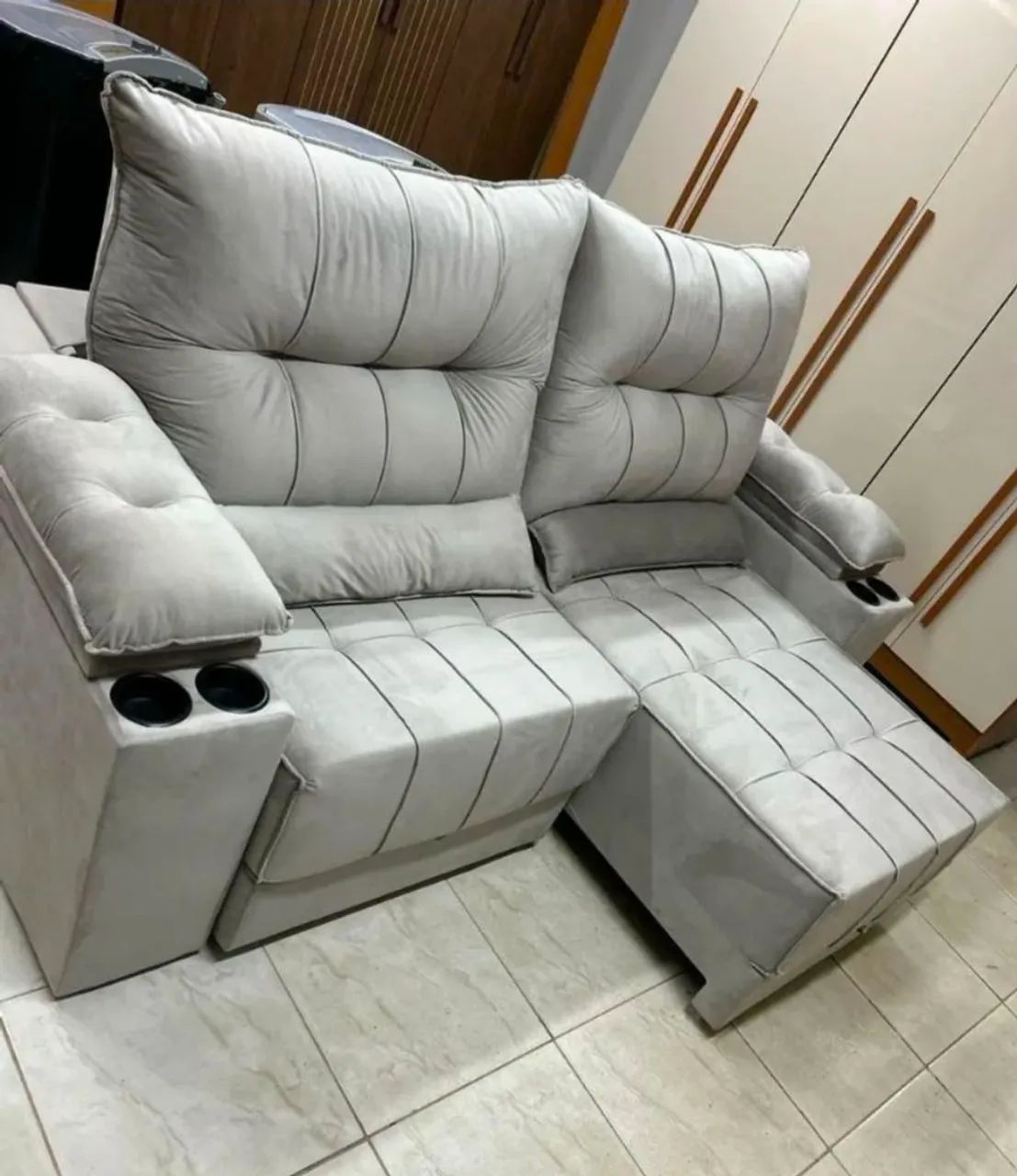 Sofá retrátil e Reclinável 2,50m novo  - Foto 5