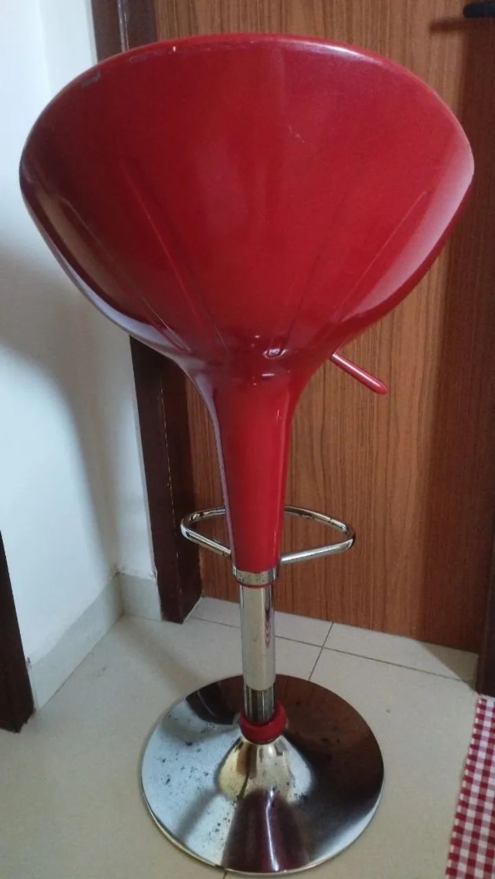 Banqueta giratória vermelha  - Foto 3