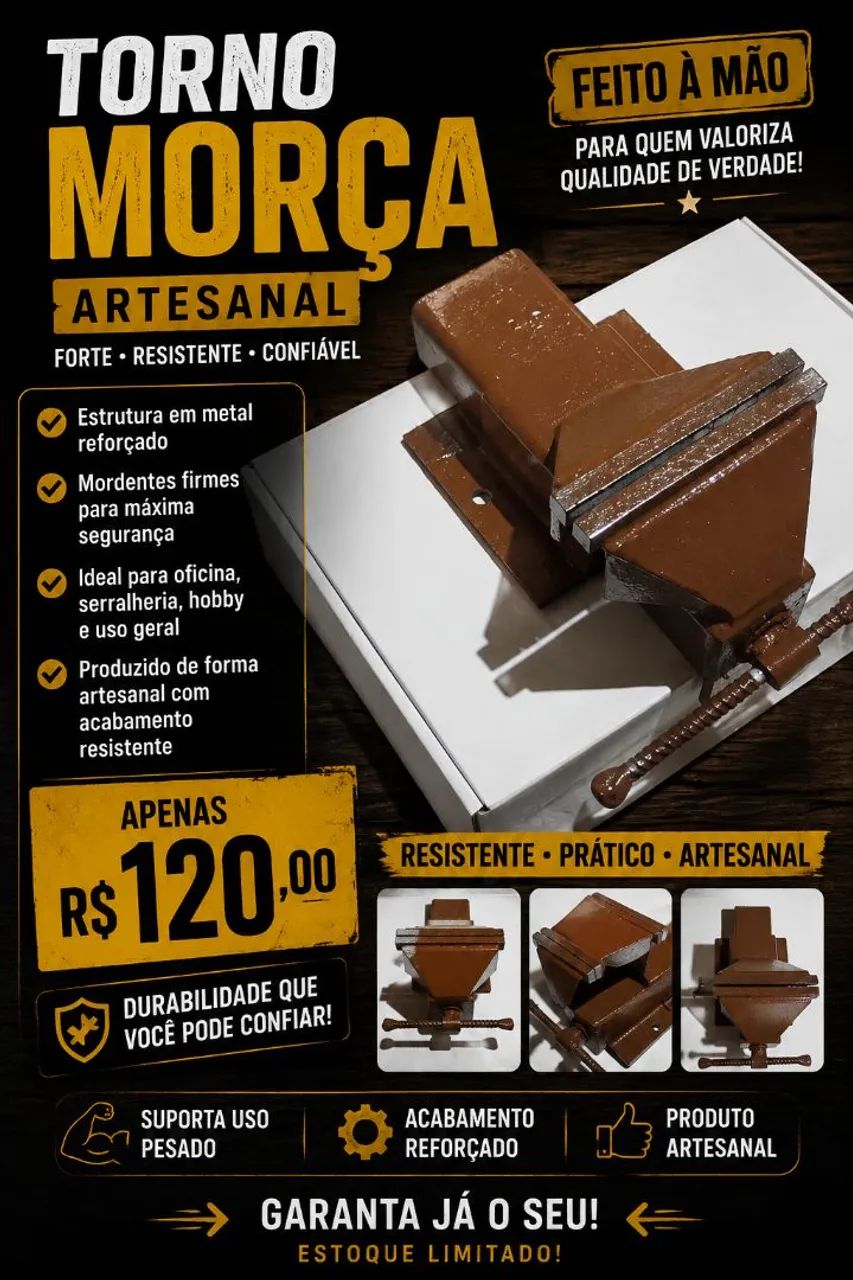 Torno morça artesanal 