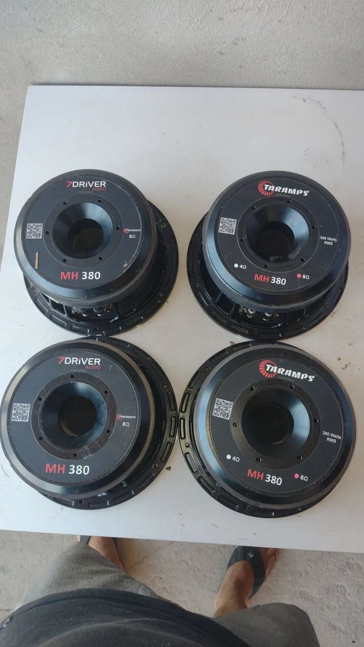 4 auto falantes Taramps 380 RMS,8 polegadas e 8ohms  - Foto 2