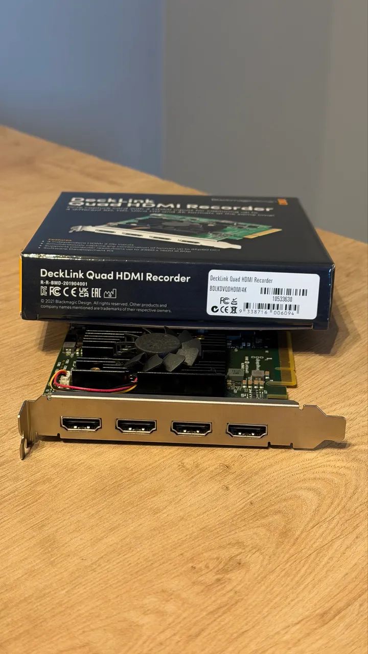 Placa Captura Vídeo Blackmagic Decklink Quad Hdmi Recorder - Foto 4