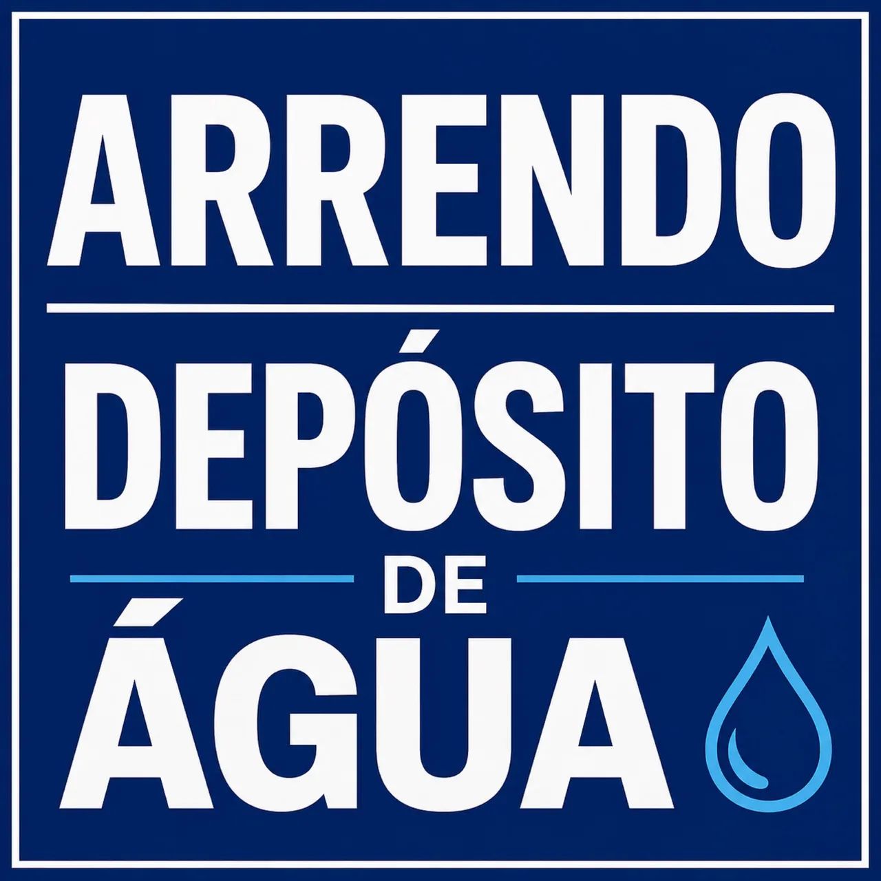 ARRENDA-SE DEPÓSITO DE ÁGUA