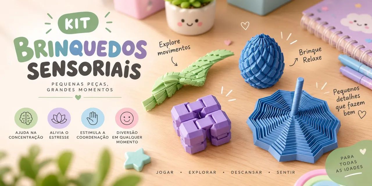 Kit de brinquedos sensoriais