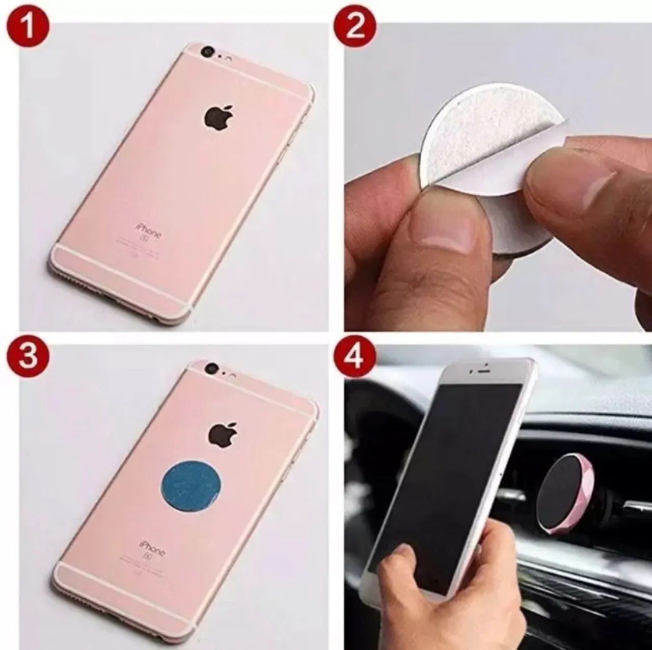 Placa Metálica Magnética pra Suporte de Celular  - Foto 4